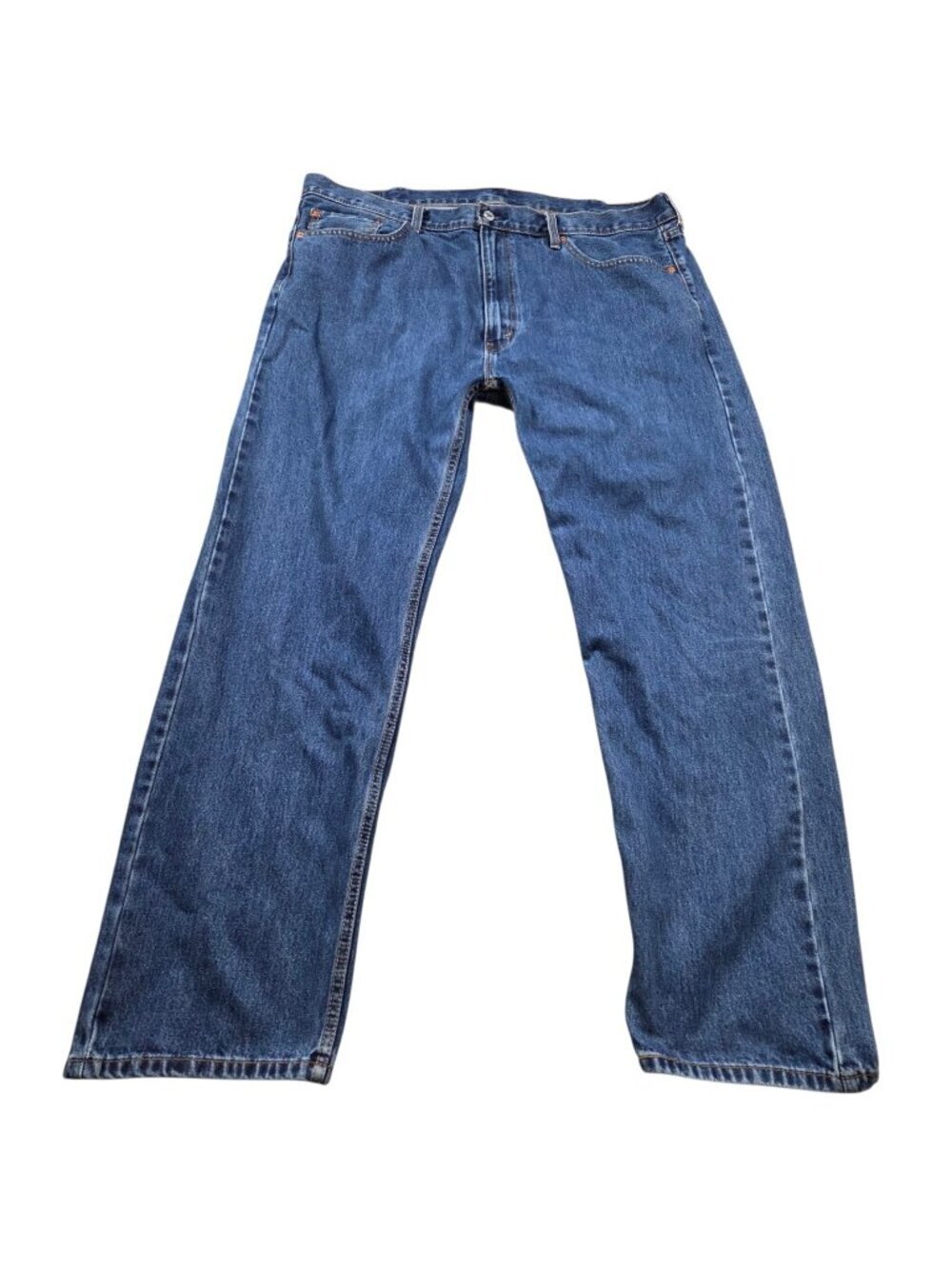 Levis 505 Jeans Mens 42x32 Regular Straight Denim Dark Wash